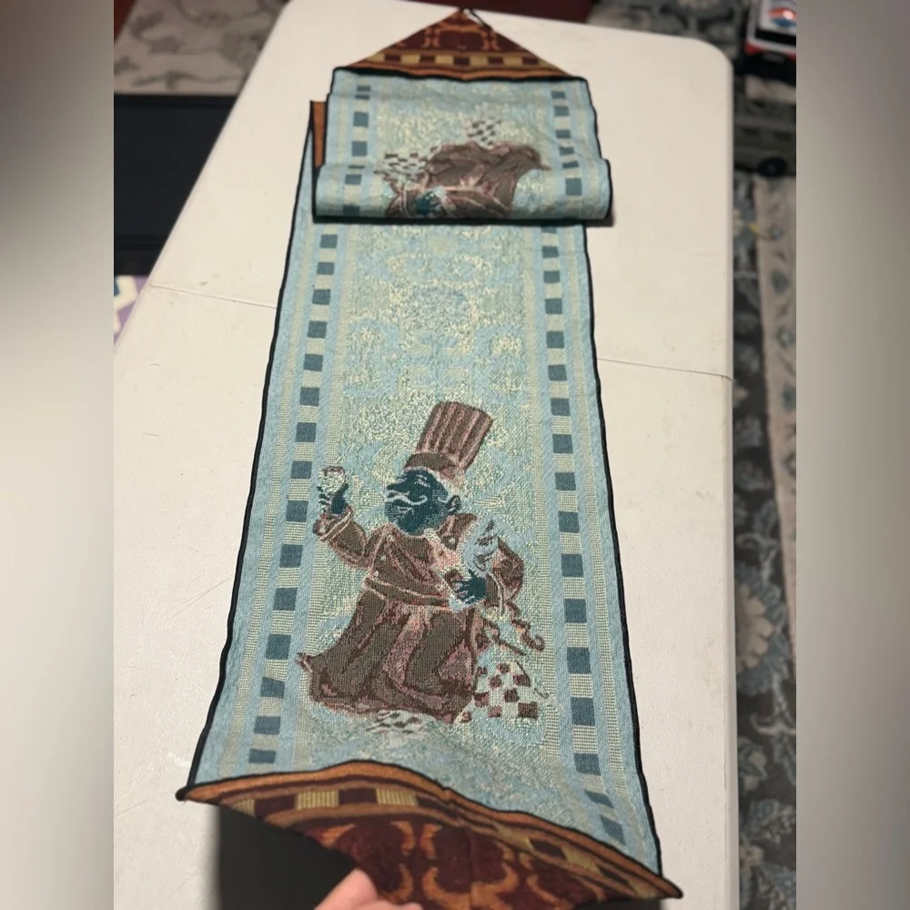 Chef-Themed Brown Table Runner